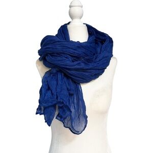 Purple Sheer Knotted Crinkle Scarf Purple